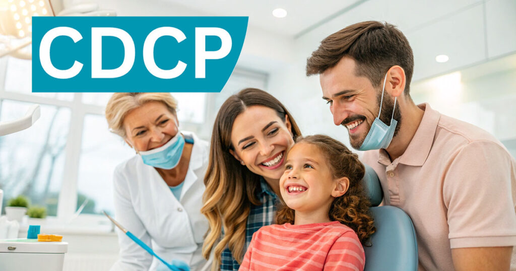 Dentist explaining CDCP coverage to a patient