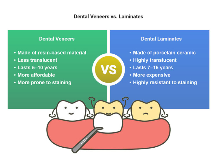 dental veneers vs laminates