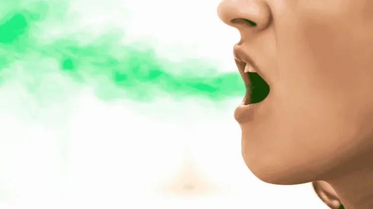 An image demonstarting bad breath