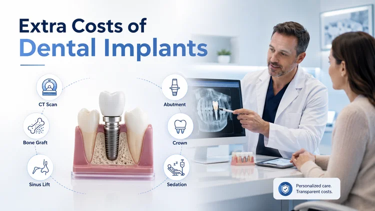 a picture about the extra costs of implants