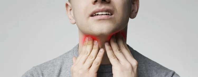 a picture representing sore throat